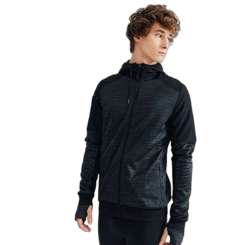 Kalenji veste running run warm+ gris carbone homme