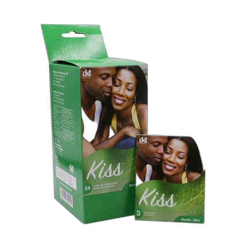 Kiss paquet de 72 préservatifs 24 x 3 menthe