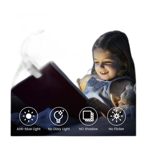 Lampe de lecture pour livre, liseuse led rechargeable