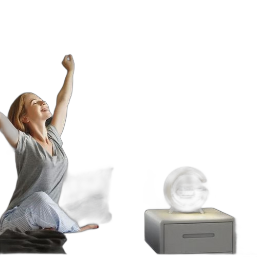 Lampe de nuit avec haut parleur, chargeur smartphone sans fil horloge bluetooth noir