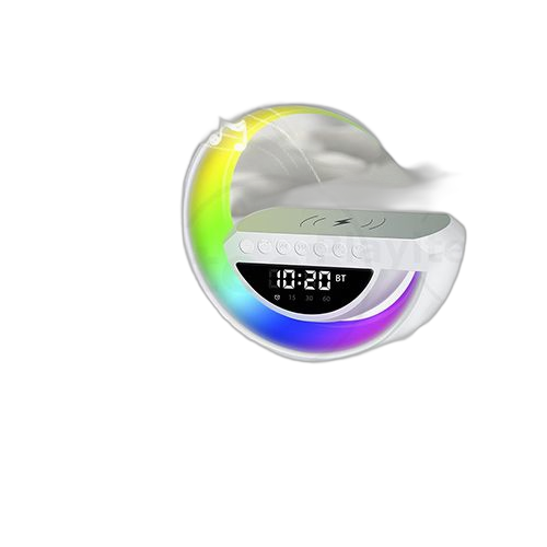 Lampe led intelligente, horloge, charge rapide sans fil, haut parleur bluetooth