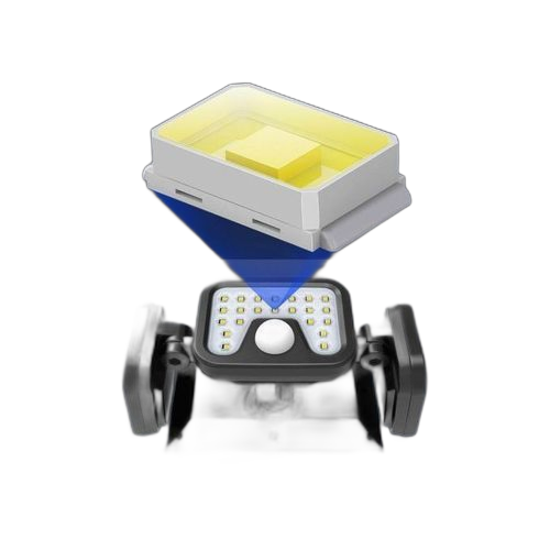 Lampe solaire led extérieure à capteur mouvement pir à 3 modes générique