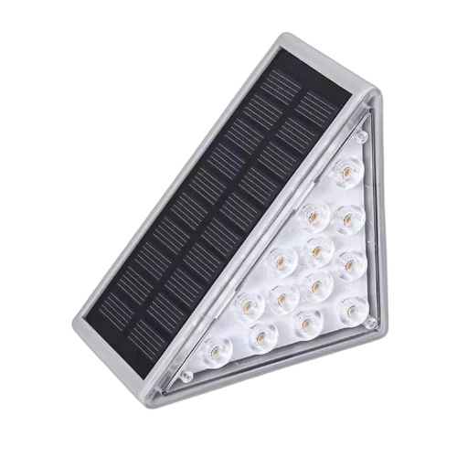 Lampe solaire led étanche pour marches, lumière blanche, 1 paquet