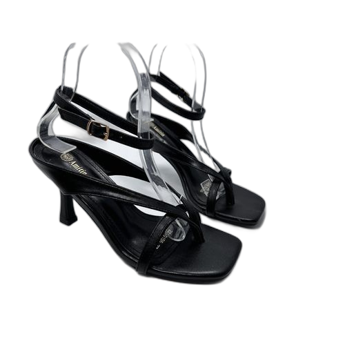 Lilas femme summer talon sandale noir