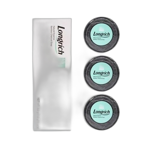 Longrich pack de 3 savons noirau charbon de bambou 100g x 3