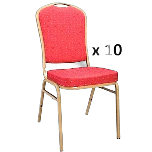 Lot de 10 chaises vip rouge