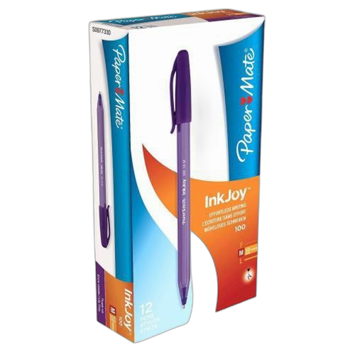 LOT DE 12 STYLO À BILLE MATE VIOLET DESIGN