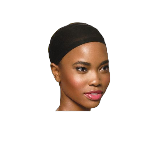 Lot de 2 bonnets perruque noir wig up en nylon extensible
