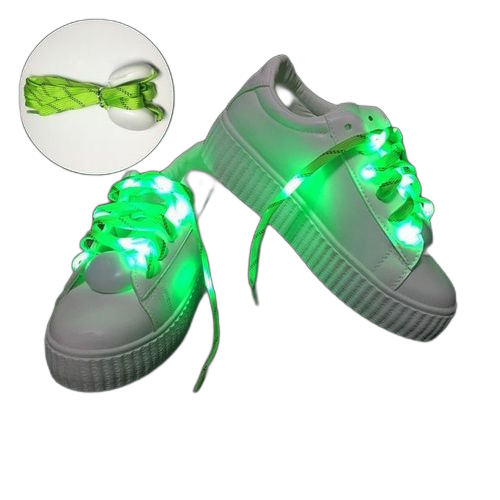 Lot de 2 cordes de chaussures de course à pied h hop night light up à lacets led vert