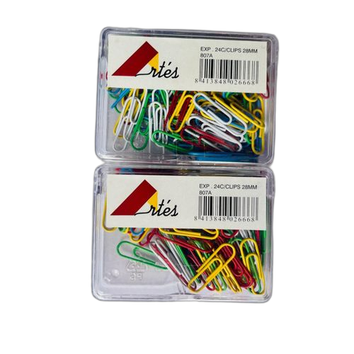 Lot de 2 paquets de 100 trombones paper clips en couleur