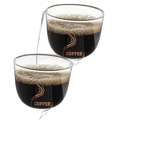 Lot de 2 tasses en double parroi