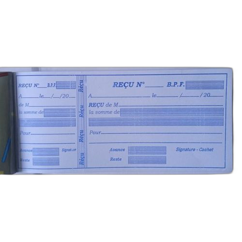 Lot de 3 carnets de 50 reçus de paiement