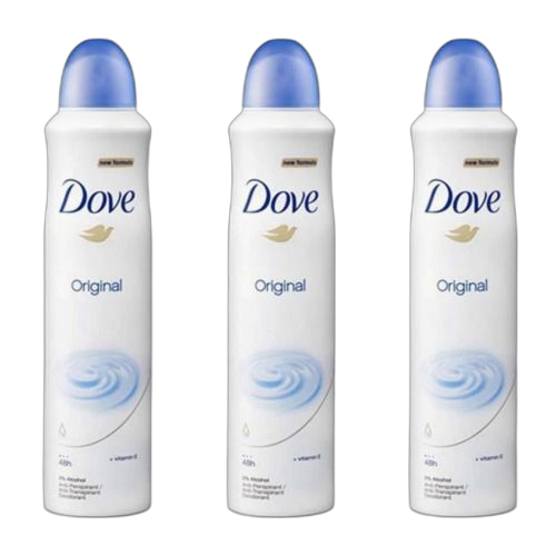 Lot de 3 dove déodorant spray 250 ml