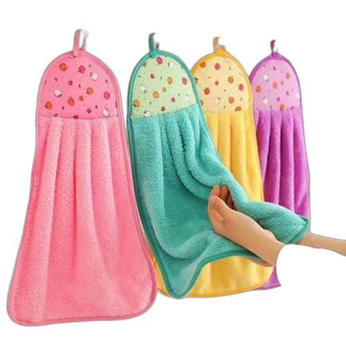 Lot de 3 torchonsmulticolore avec accrochage