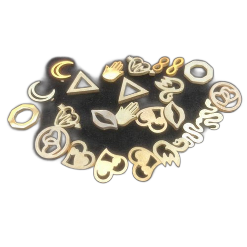 Lot de 6 boucles d'oreilles plaqué or formes aléatoires