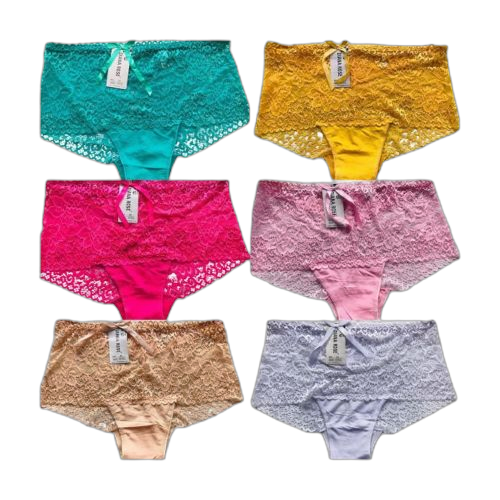 Lot de 6 slip finition dentelle