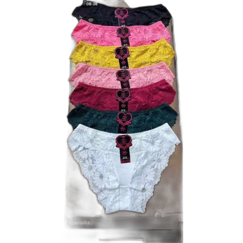 Lot de 6 slips dentelle
