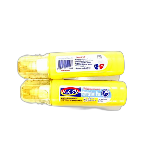 Lots de 02 blancos stylos correcteur jaune