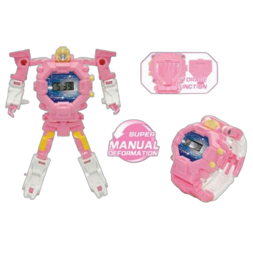 Louna montre déformation: jouetmontre transformationpour enfants 3 en 1_rose