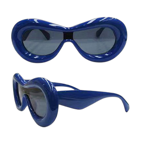 Lunettes de soleil de luxe femme bleu