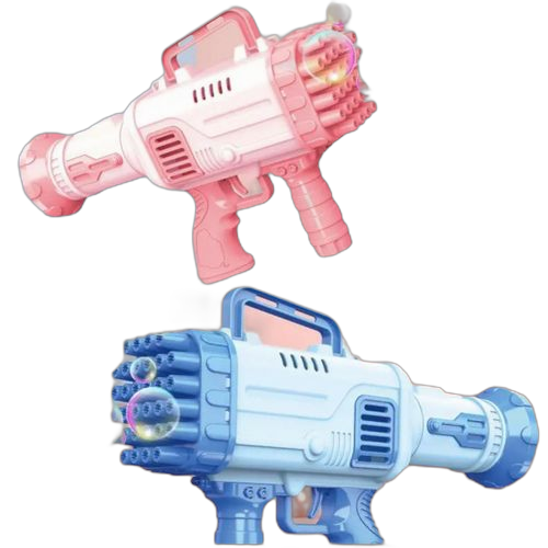 Machine à bulles automatique rocket booms enfants jouet led bazookas pistolet à bulles rose