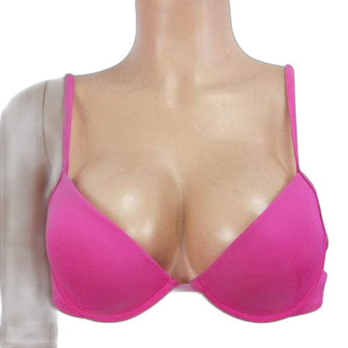 Maillot de bain deux pieces polyester rose fichard