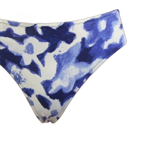 Maillot de bain deux piecespolyester bleu de nuit imprimé