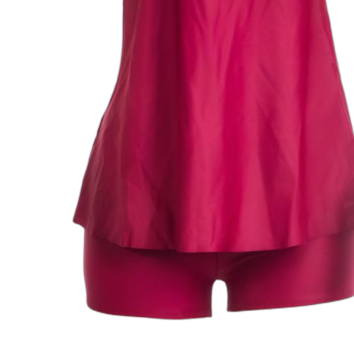 Maillot de bain deux piecespolyester rouge bordeaux mauverose