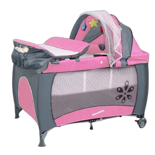 Mama kids berceaupliable mama kids rose avec moustiquaire et arc de jeu