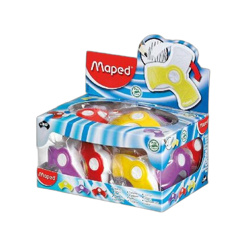 Maped lot de 2 gommes spin en caoutchouc design