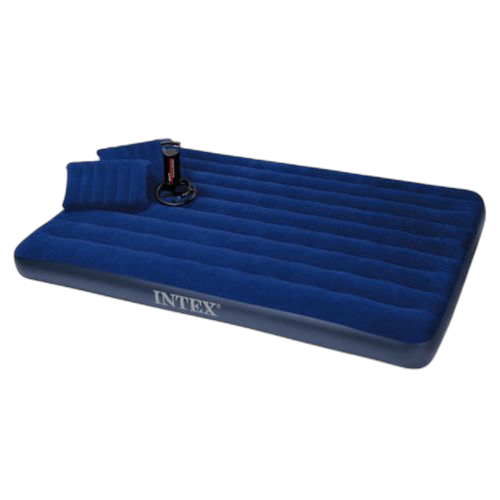 Matelas gonflable 2 places+coussin d'oreiller + gonfleur manuel