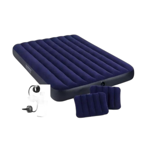 Matelas gonflable 2 places+ coussin d'oreiller + gonfleur offert électrique