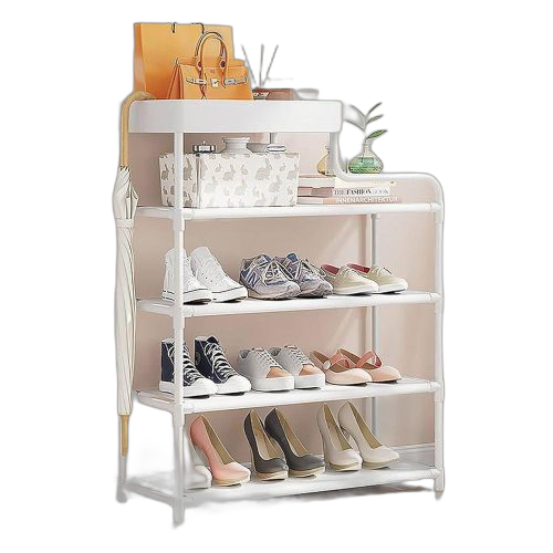 Meuble à chaussures rangement multifonction 5 étages 80cm noir