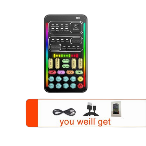 Mini effets audio portables changeur de voix de carte son