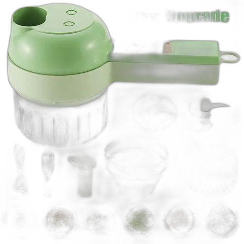 Mini hachoir électrique 4 en 1 ensemble de coupe légumes électrique portatif