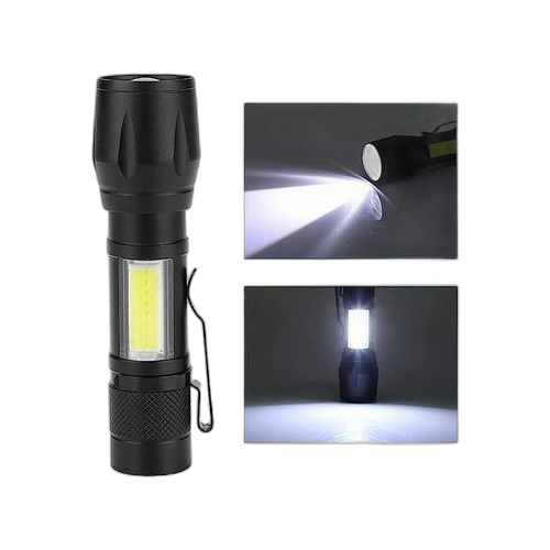 Mini lampe de poche torche led + lumière latérale