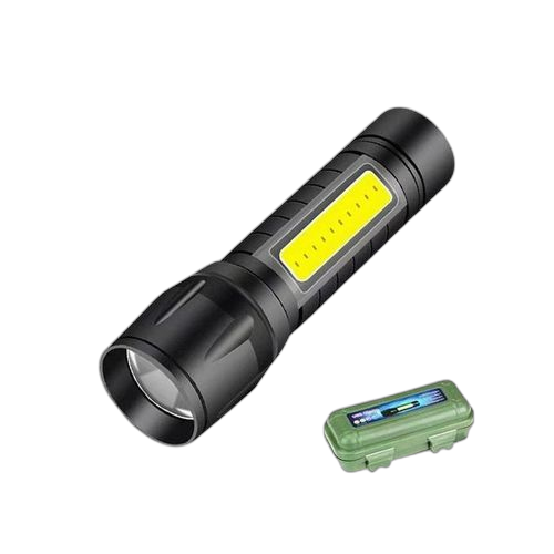 Mini lampe de poche torche led + lumière latérale puissante