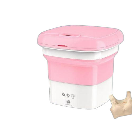 Mini machine à laver pliante portable sous vêtements chaussettes bébé dortoir machine à laver rose