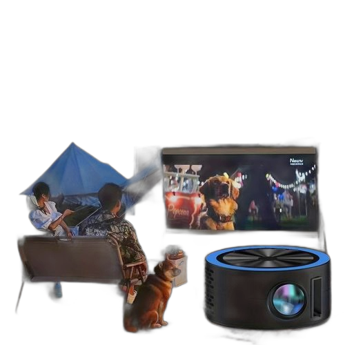 Mini projecteur portable g320, home cinéma, smartphone/ordinateur projecteur hd 1080p bleu & noir