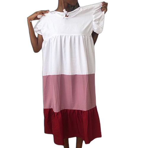 Mini robe tricolore pour femmes