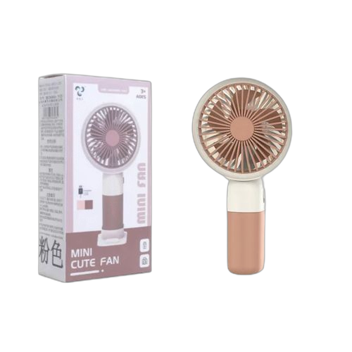 Mini ventilateur portable avec batterie support de table cute noir