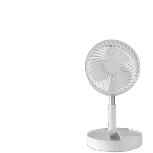 Mini ventilateur silencieux / rechargeable 3 vitesse avec rotation et ampoule – Image 5