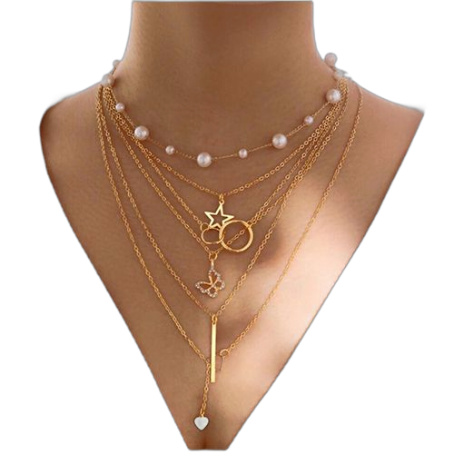 Mode féminine supérieure collier set 6 pièces or