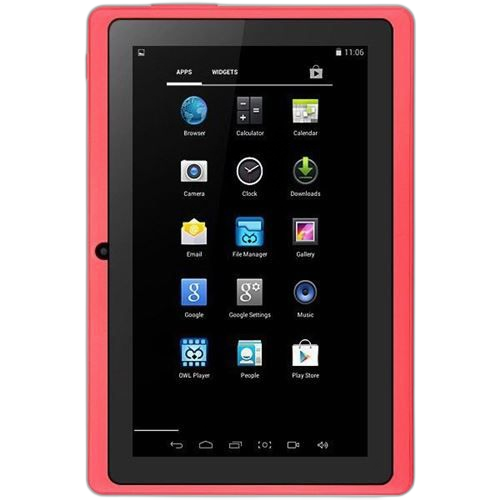 Modio tablette modio ecran 7" ram 2 go rom 16 go caméra 0.3 mégapixels rouge