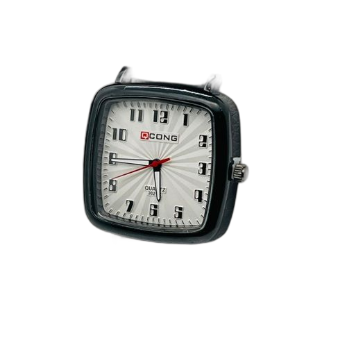 Montre bracelet en simili daim bleu fond blanc qcong