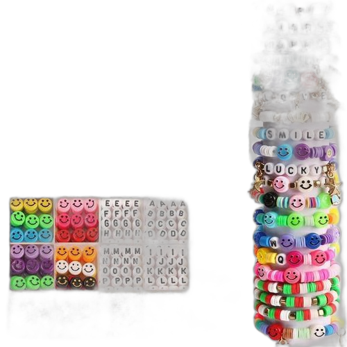 Morceaux de perles de poterie douce 28 accessoires de bricolage de visage souriant de grille