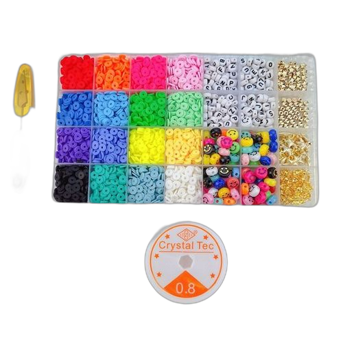 Morceaux de perles de poterie douce 28 accessoires de bricolage de visage souriant grille
