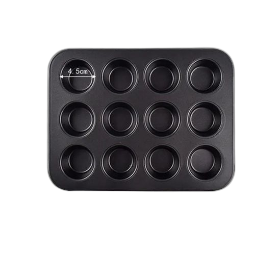 Moule à gâteau plaque a muffins 12 troues.