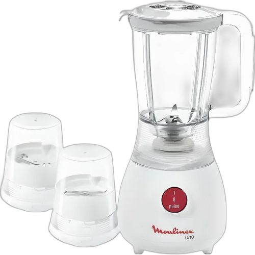 Moulinex blender blender uno + 2 accessoires moulin a café et epices 350w1,25l lm2221bm