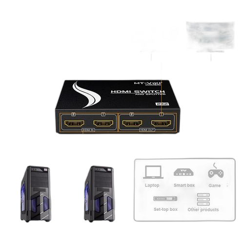 Mt viki commutateur et répartiteur hdmi mt hd2 2 2x2